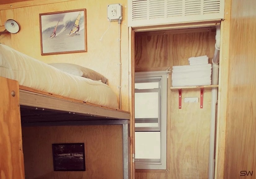 Plywood bedroom and hall