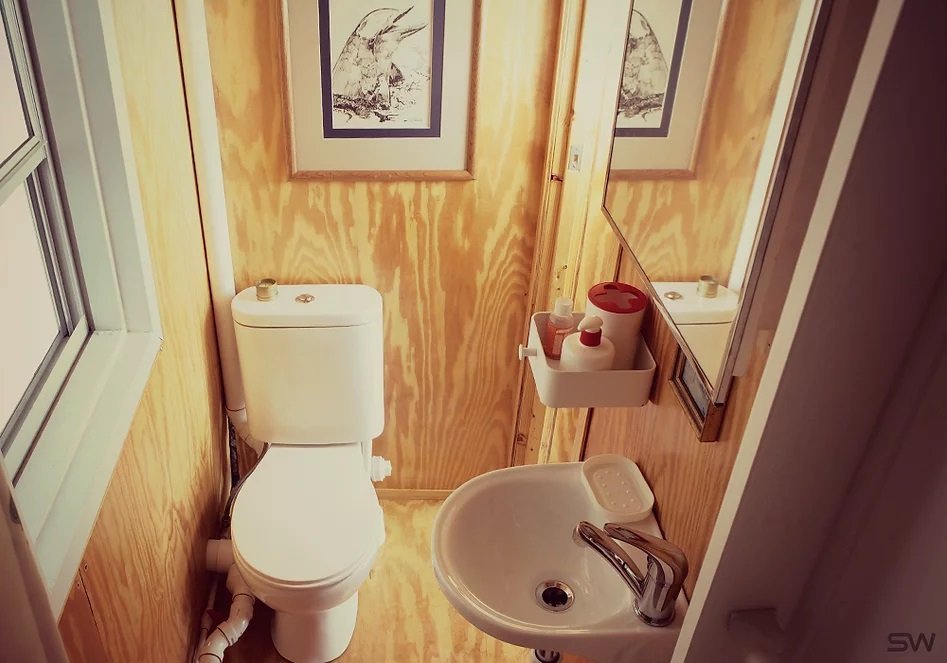 Plywood+bathroom